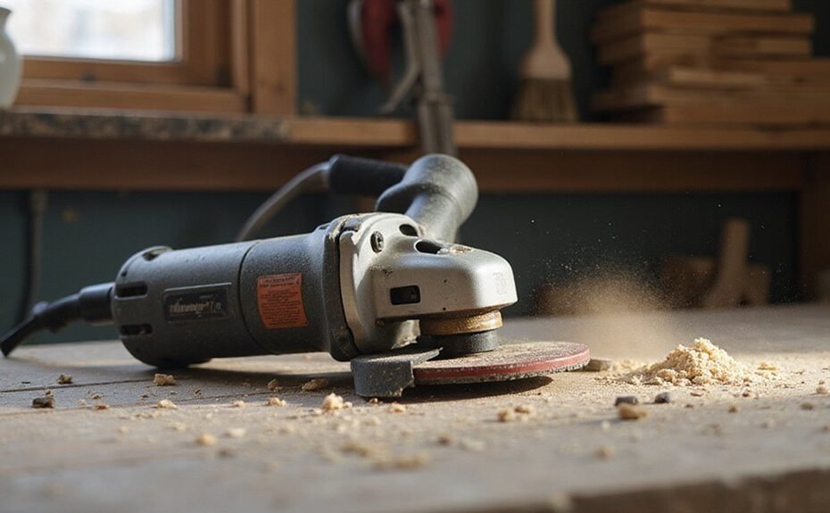 angle grinder wood cutting